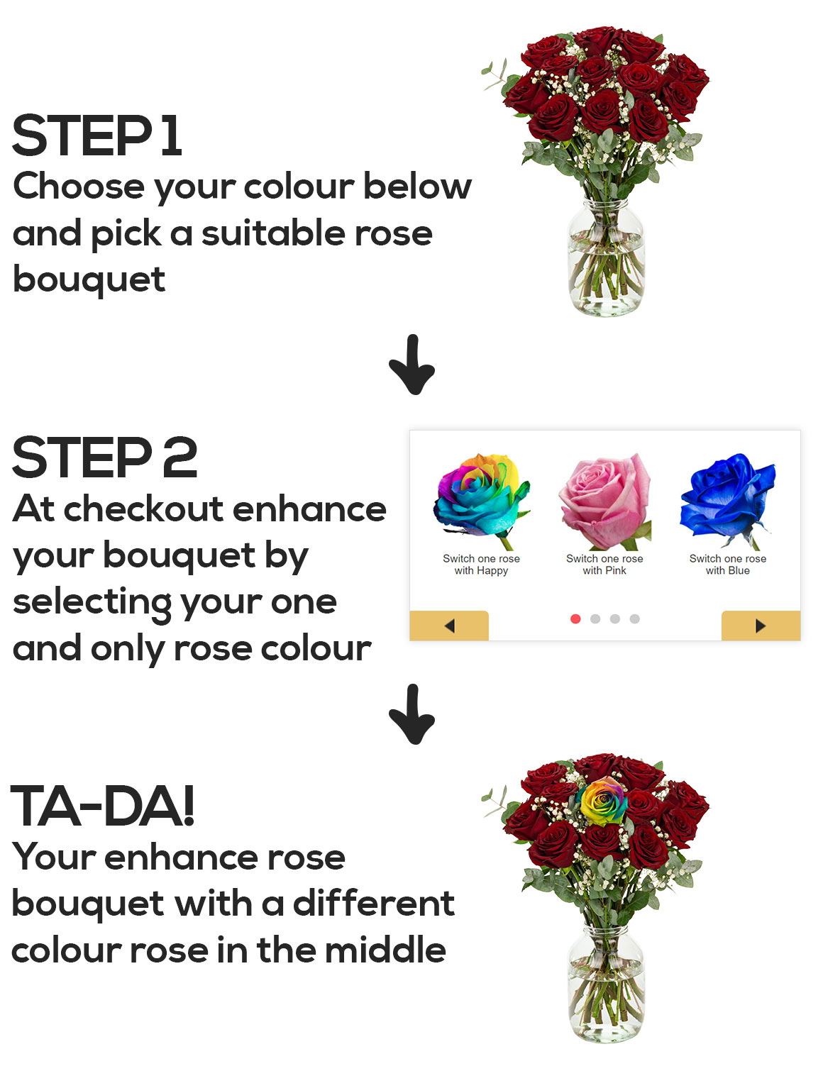 Enhance your rose bouquet